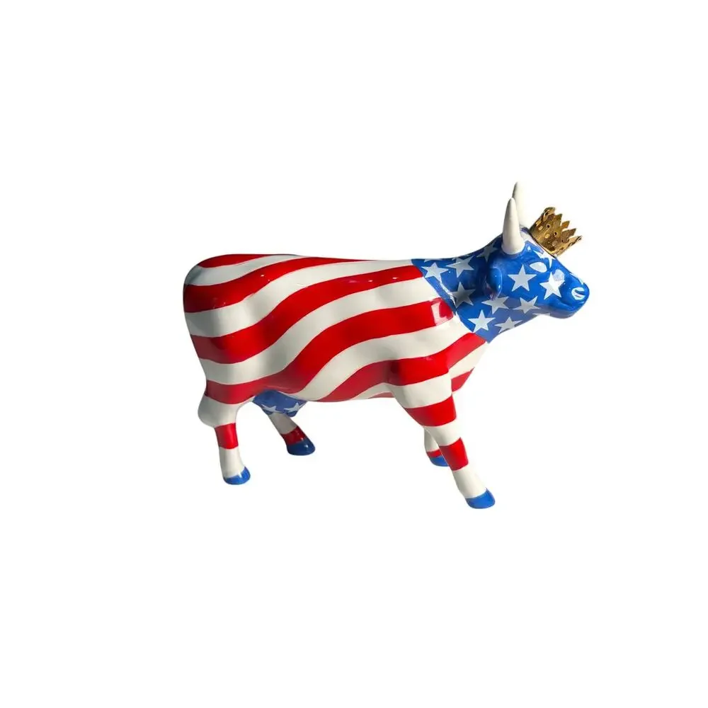 Westland Giftware Cow Parade Figurine 9189 American Royal 2001 VTG Patriotic USA